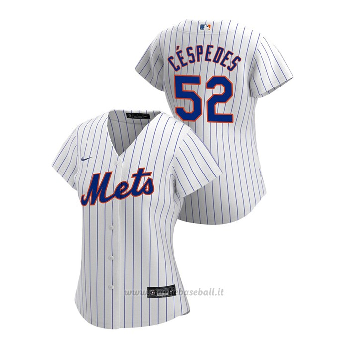 Maglia Baseball Donna New York Mets Yoenis Cespedes 2020 Replica Primera Bianco